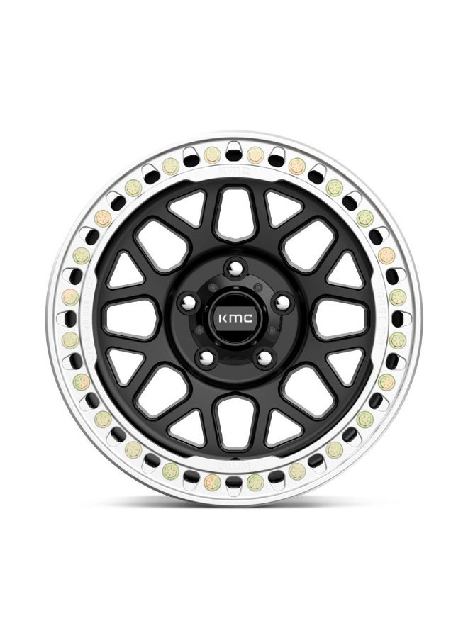 KMC (KMC) KM235(beadlock) GRENADE CRAWL 18X9 8X170 ET10 CB125.5 SATIN BLACK - Image 2